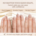 Nude Base French Tip Press On Nails 