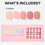 French Gel Nail Tips 5 Colors 