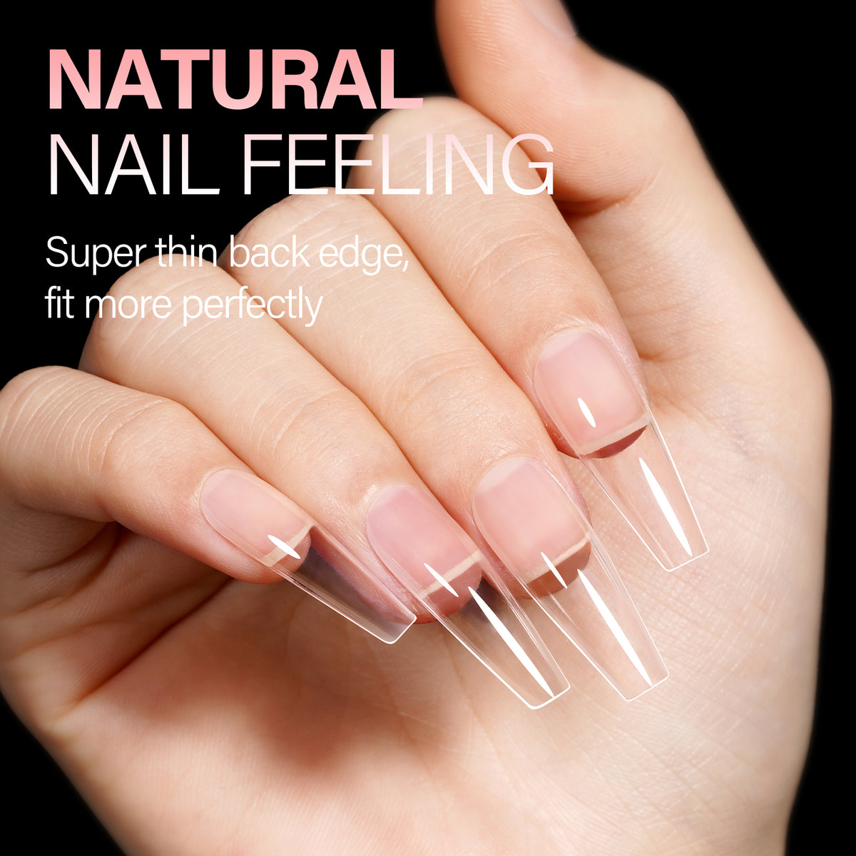 Full Cover Clear Nail Tips 