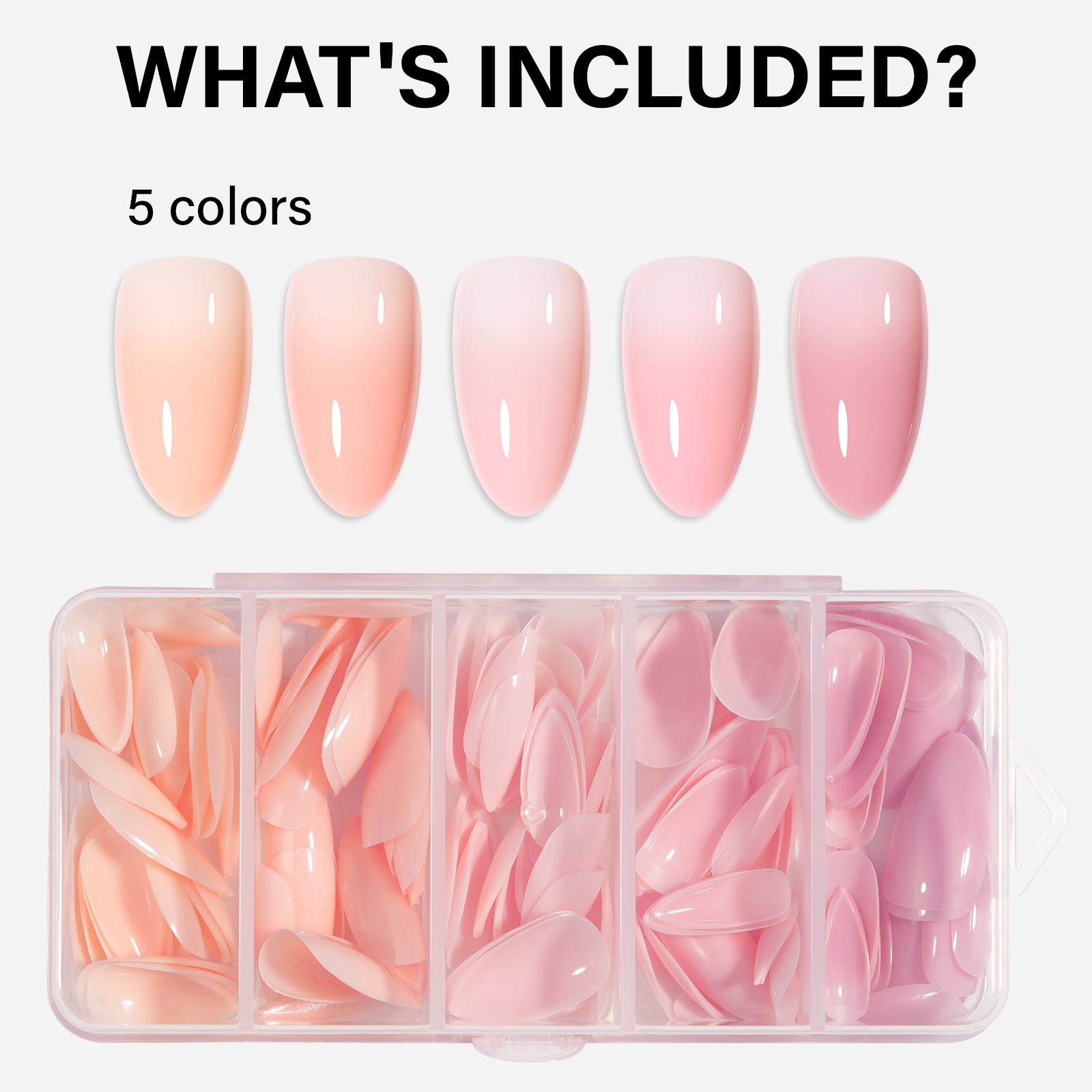 RealFit Nude Tone Mixed Color Press-On Nails 