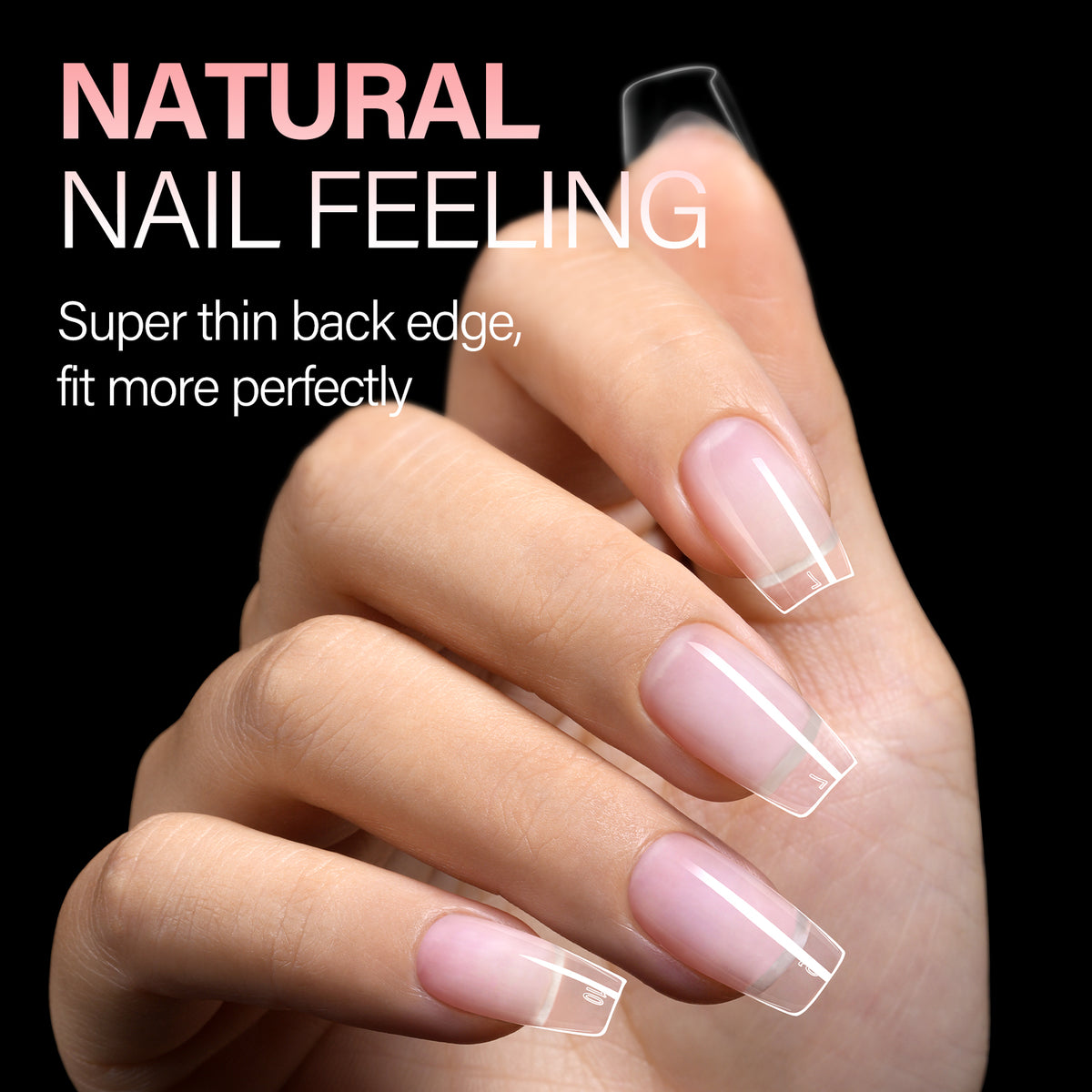 Full Cover Clear Nail Tips 