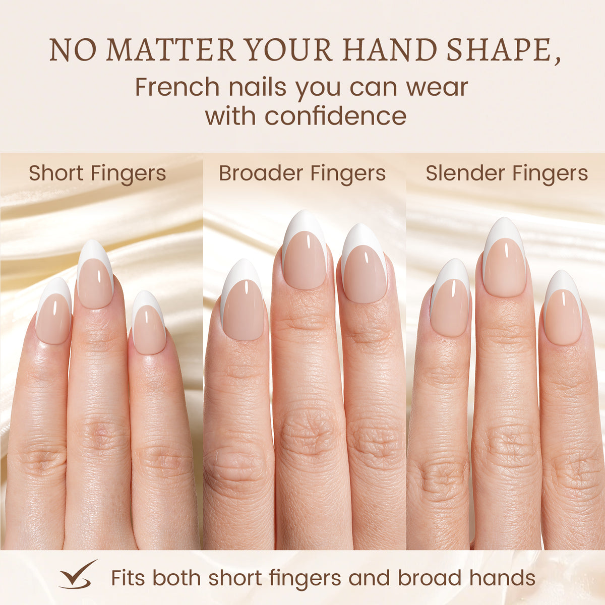 Nude Base French Tip Press On Nails 