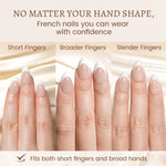 Nude Base French Tip Press On Nails 