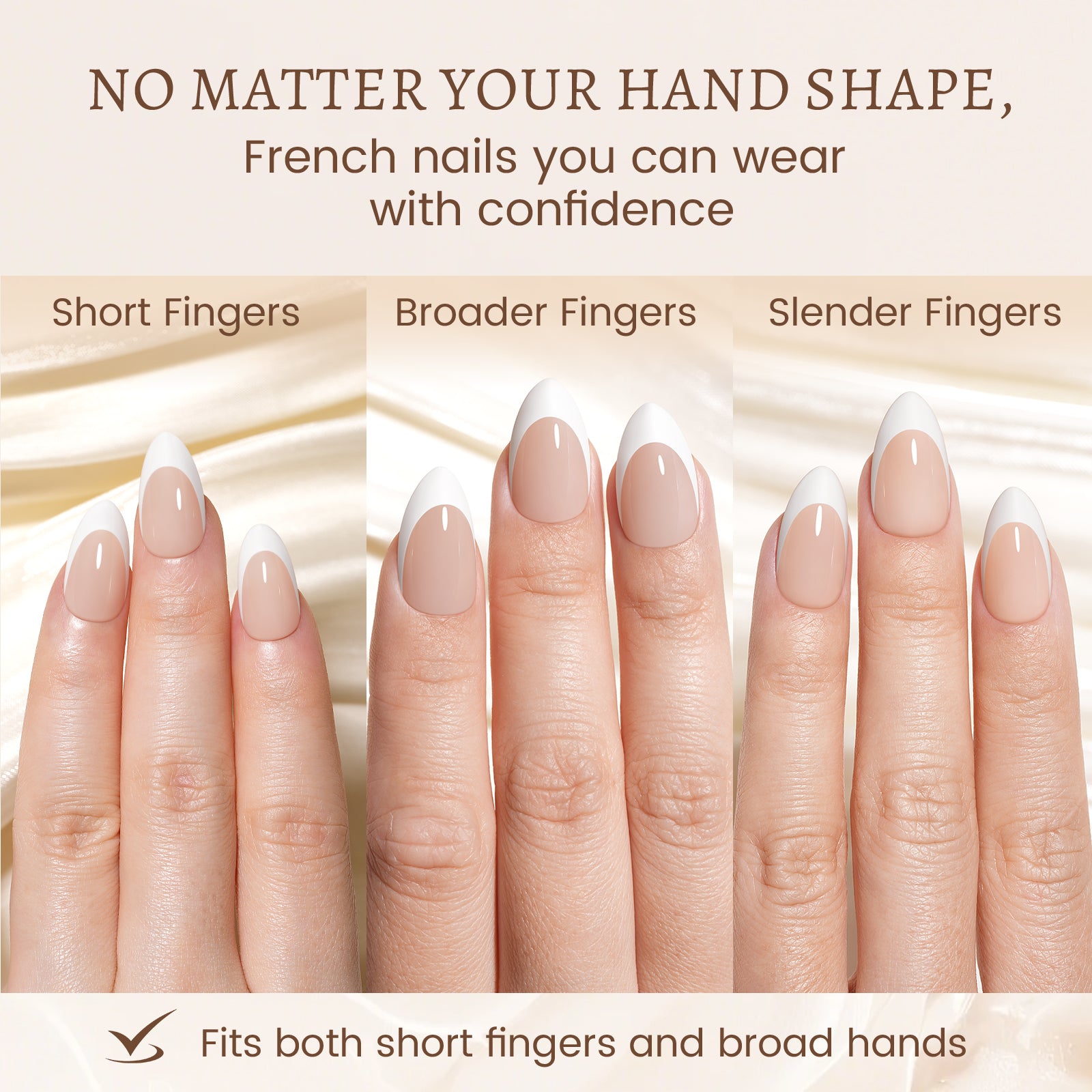 Nude Base French Tip Press On Nails 