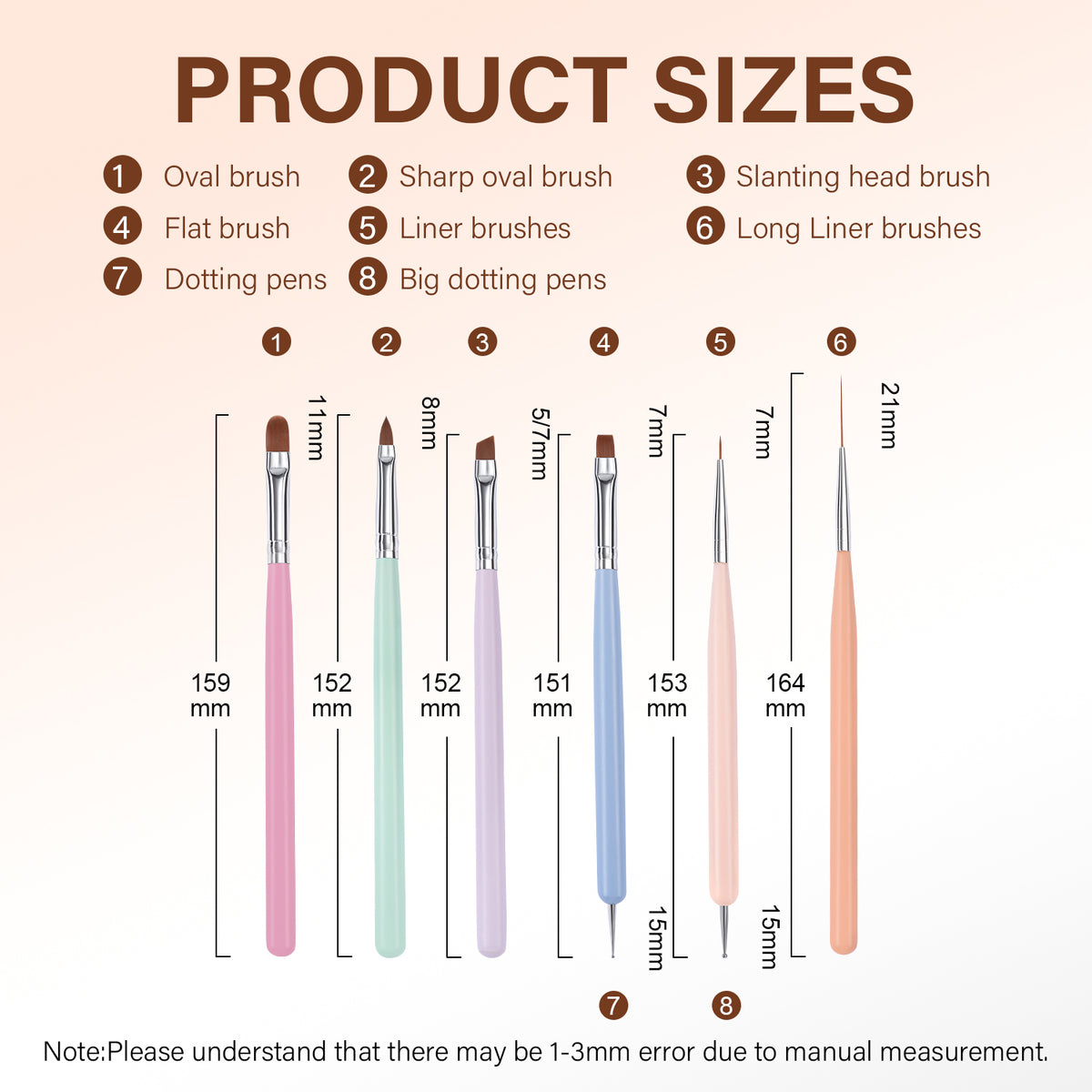 Nail Art Brushes Set 