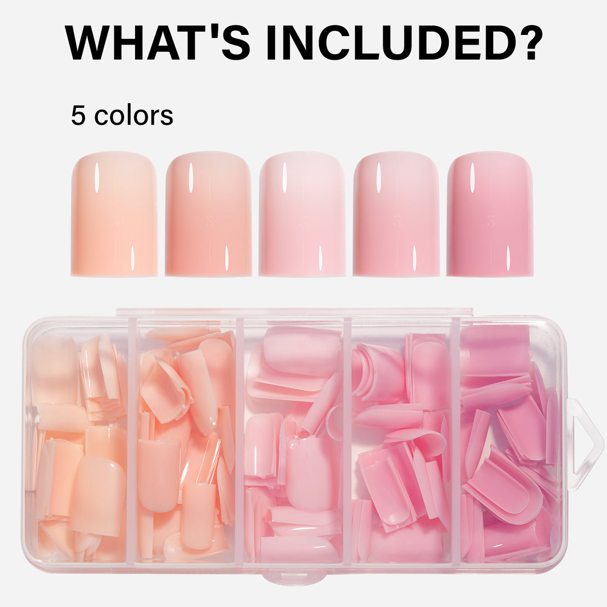 RealFit Nude Tone Mixed Color Press-On Nails 