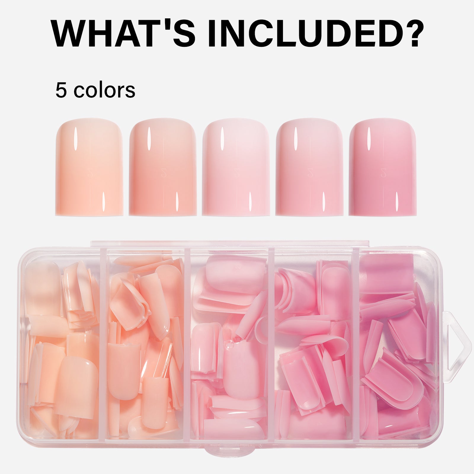 RealFit Nude Tone Mixed Color Press-On Nails 