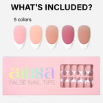 French Gel Nail Tips 5 Colors 