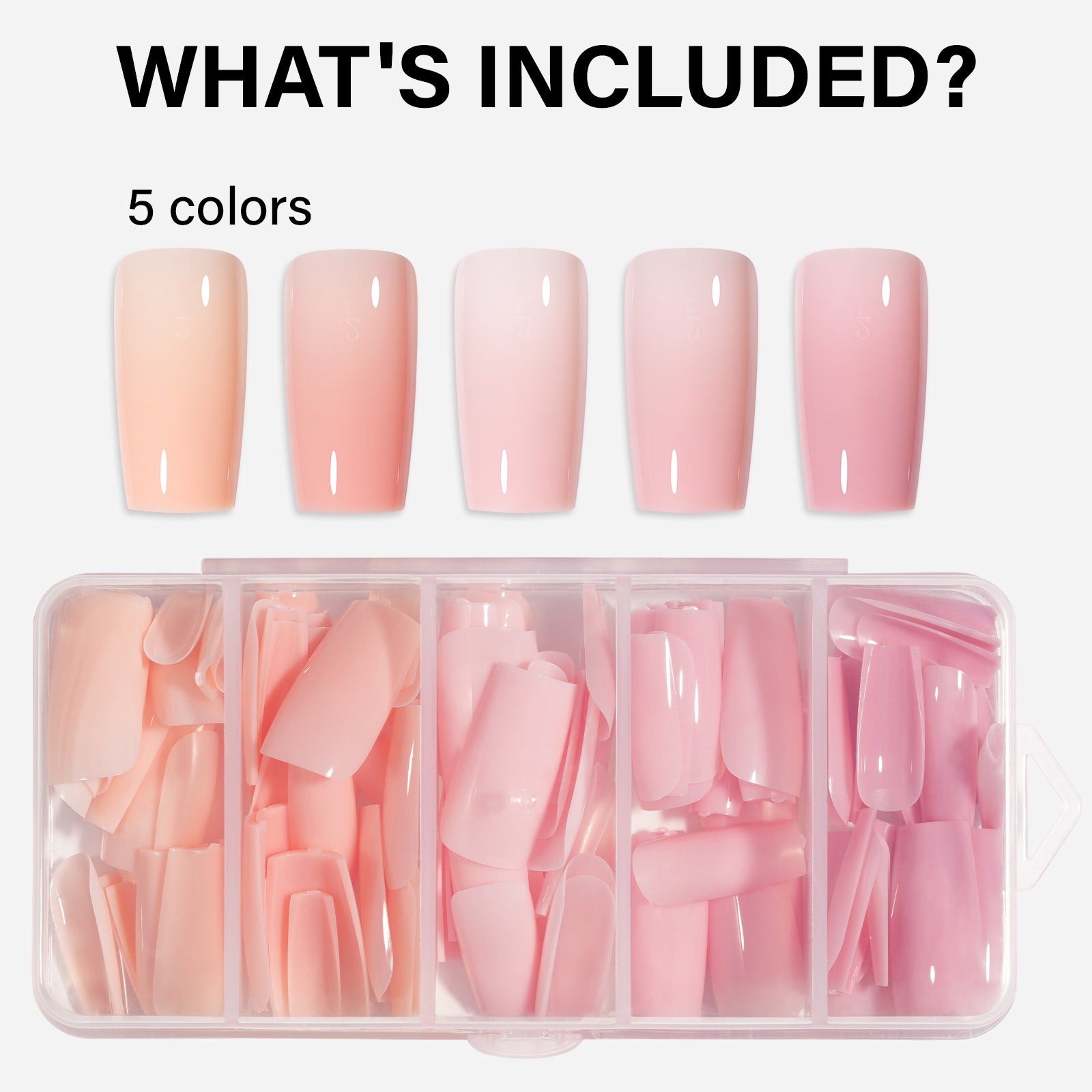 RealFit Nude Tone Mixed Color Press-On Nails 