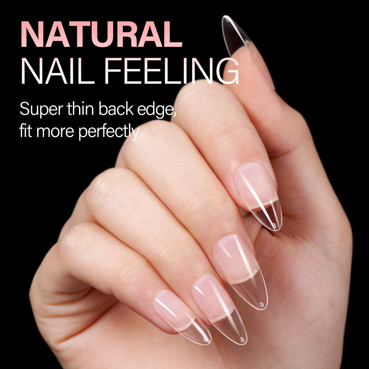 Full Cover Clear Nail Tips 