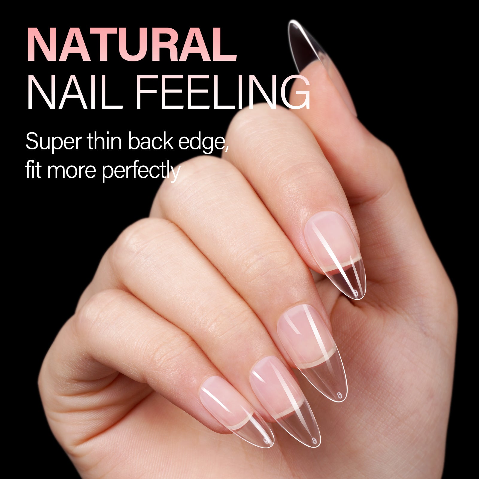 Full Cover Clear Nail Tips 