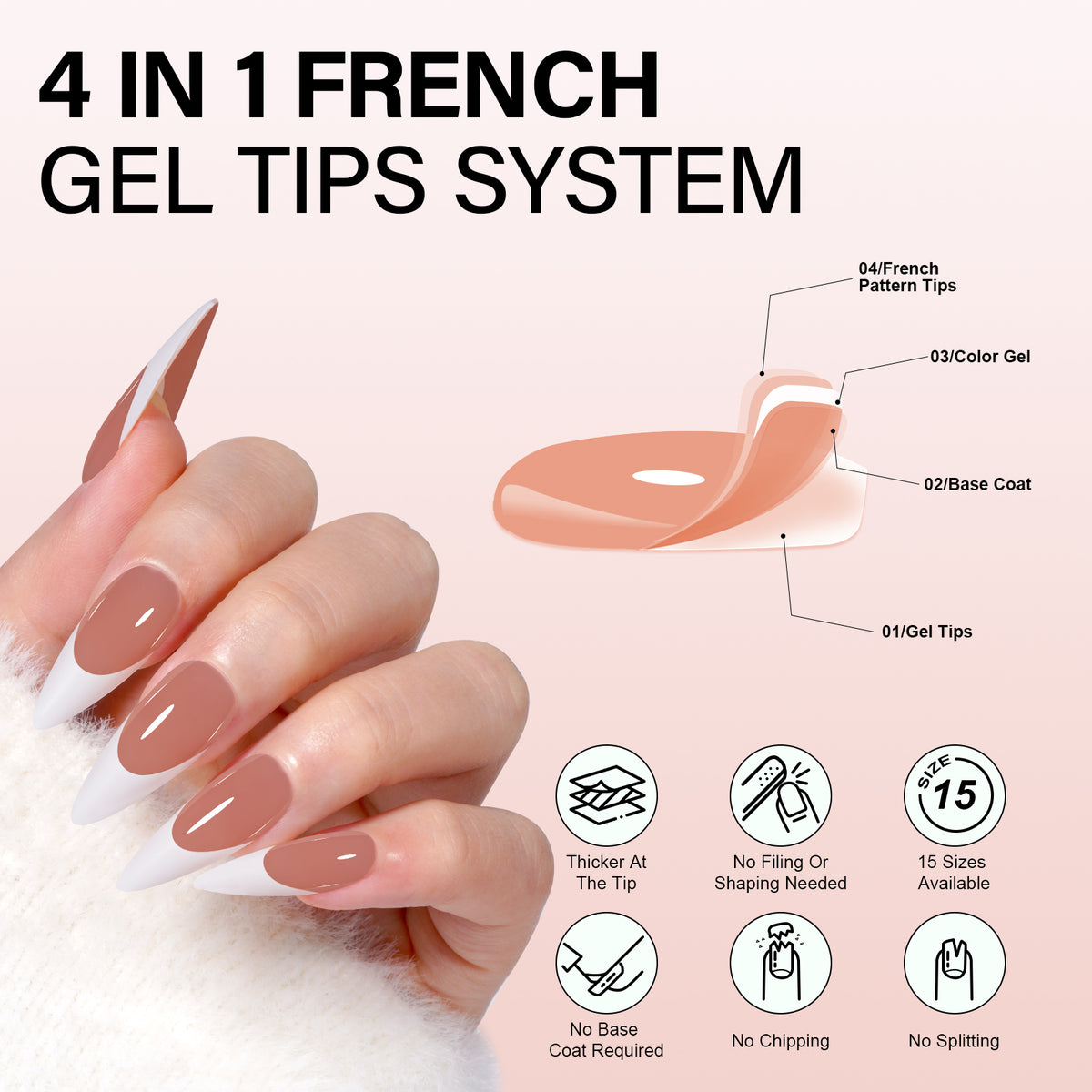 French Tip Press on Nails 