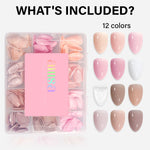 12 Mixed Colors Press-On Nails 