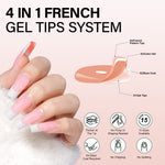Medium Square French Tip Press on Nails 