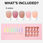 French Gel Nail Tips 5 Colors 