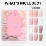 12 Mixed Colors Press-On Nails 