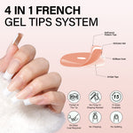 Medium Square French Tip Press on Nails 