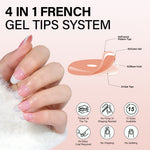 Short Oval French Tip Press on Nails 