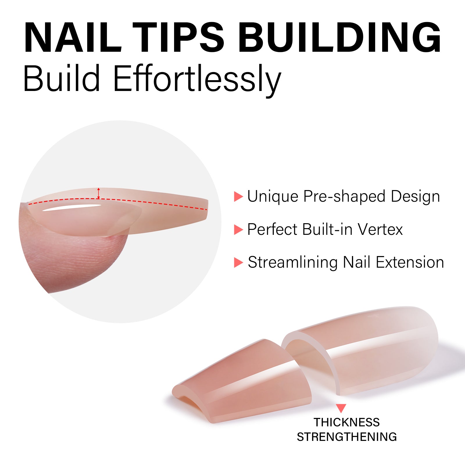 RealFit Nude Tone Mixed Color Press-On Nails 