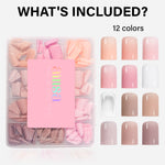 12 Mixed Colors Press-On Nails 