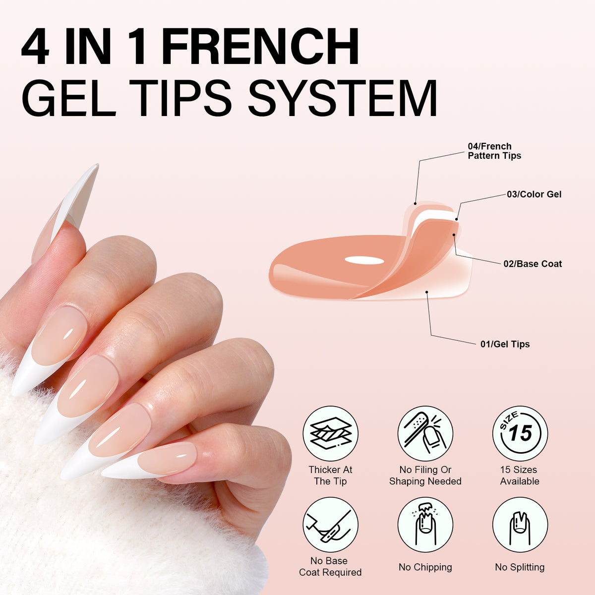 French Tip Press on Nails 