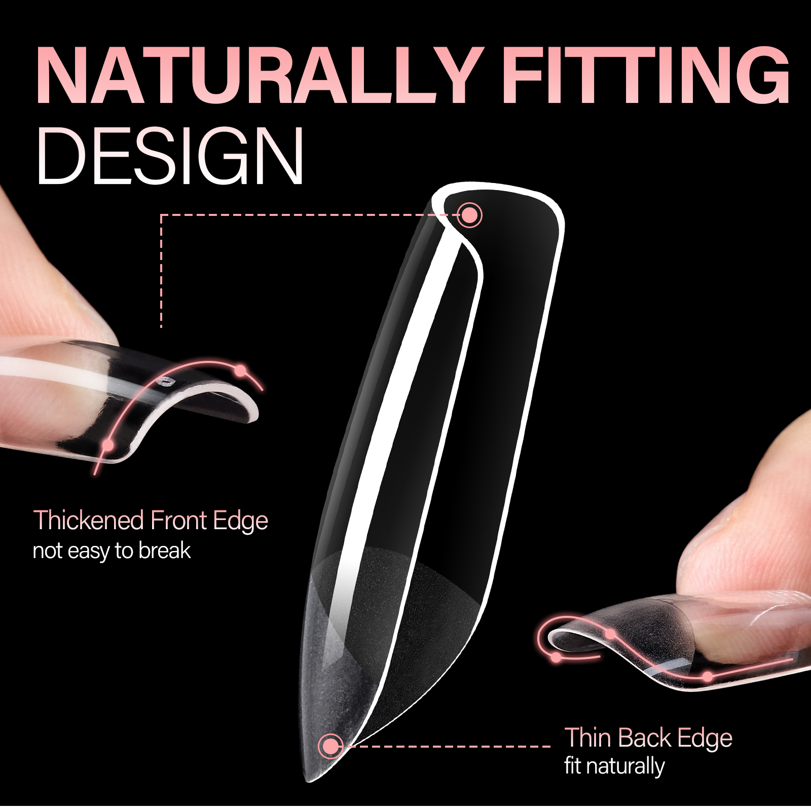 Full Cover Clear Nail Tips 