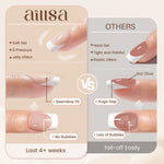 Nude Base French Tip Press On Nails 