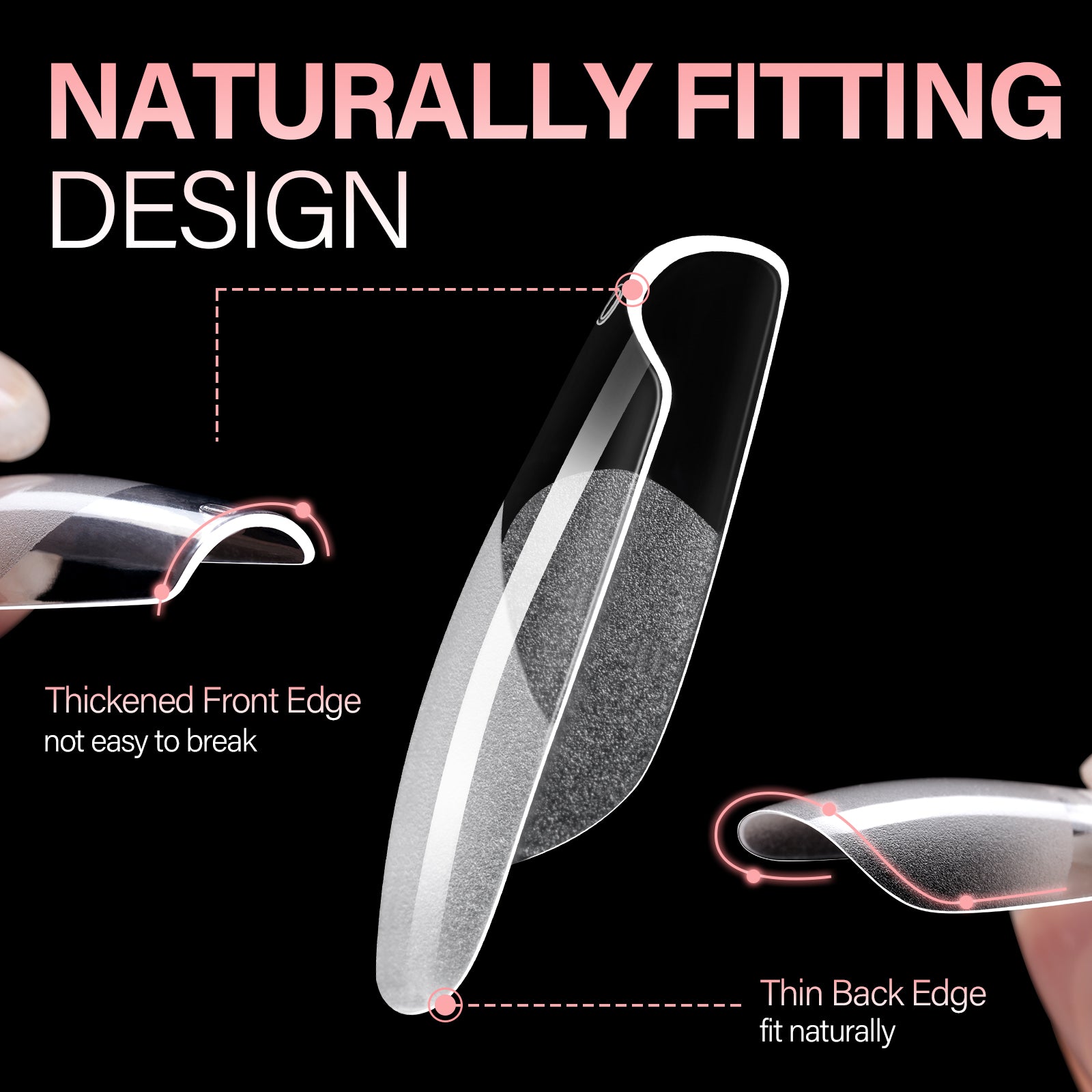 Full Cover Clear Nail Tips 
