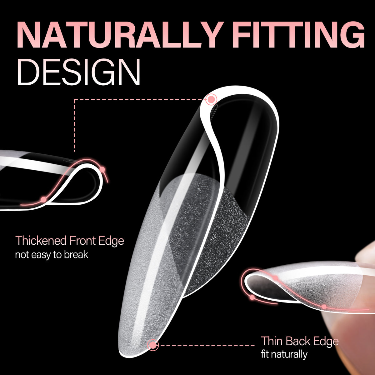 Full Cover Clear Nail Tips 