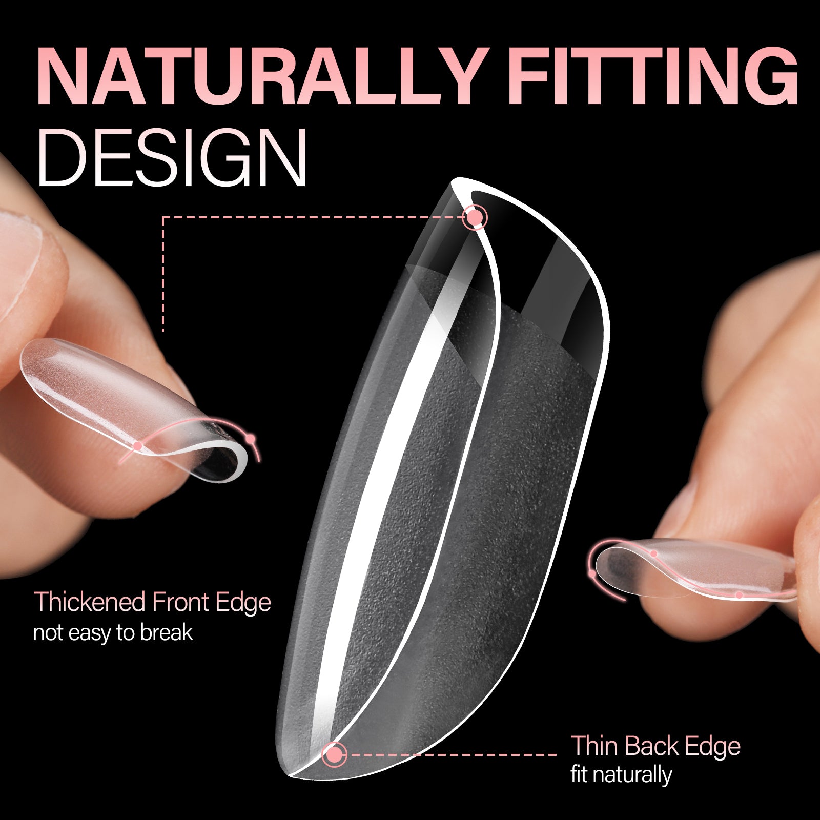 Full Cover Clear Nail Tips 