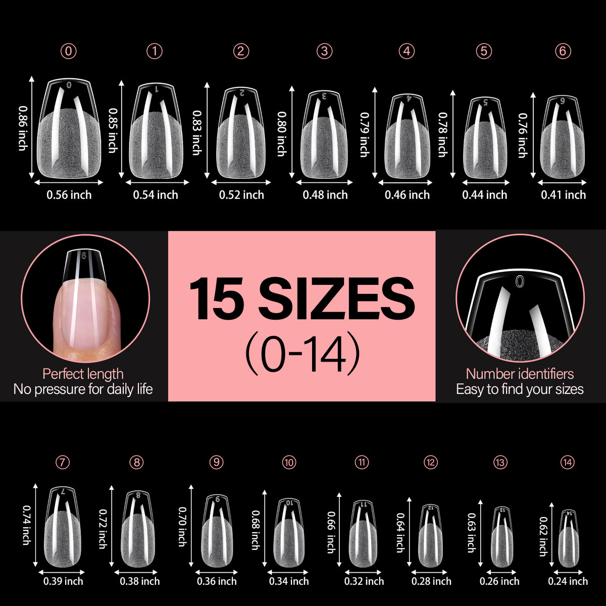 Half Matte False Nail Tips 
