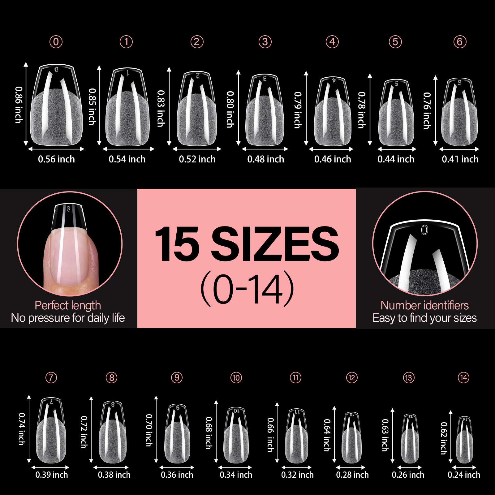 Half Matte False Nail Tips 