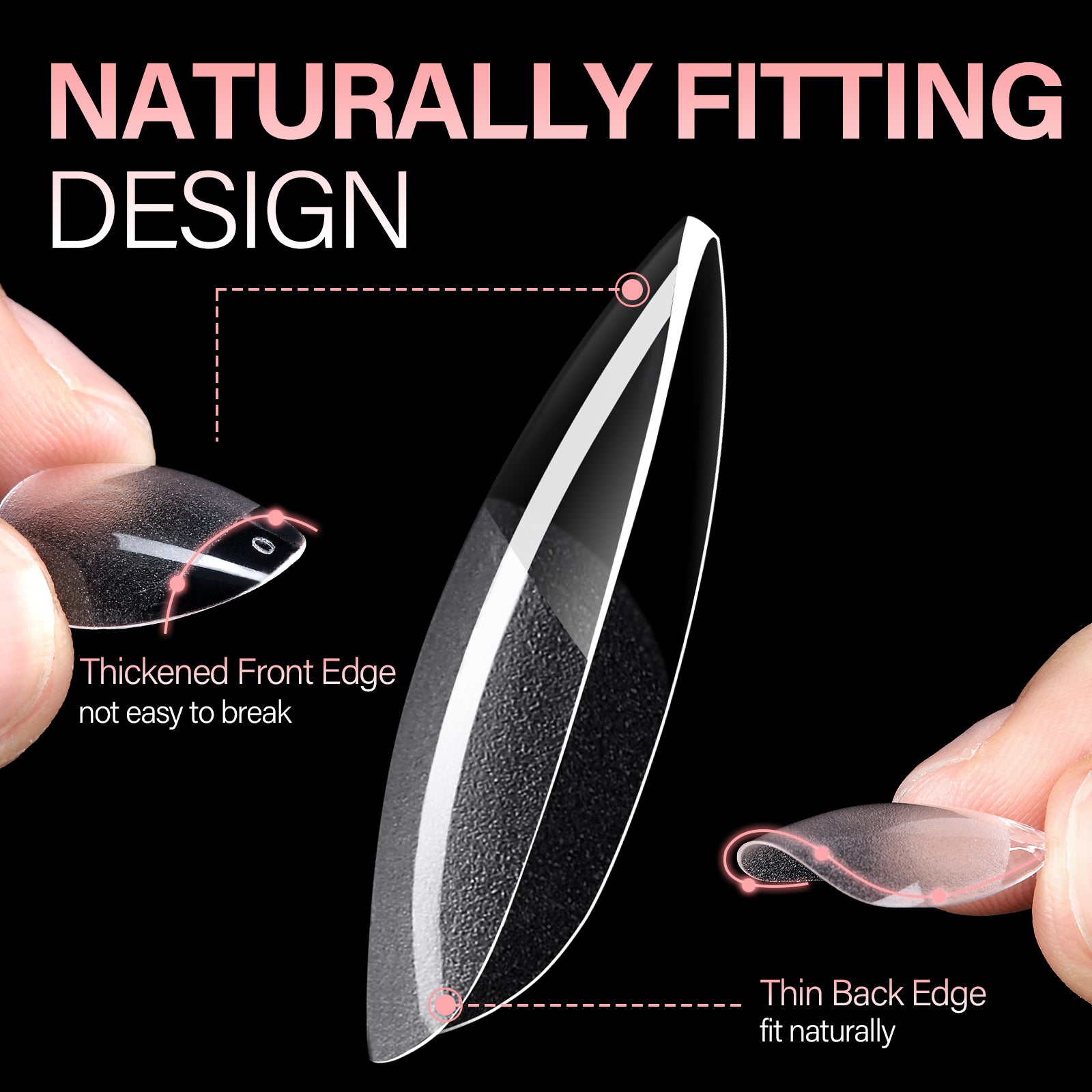 Full Cover Clear Nail Tips 