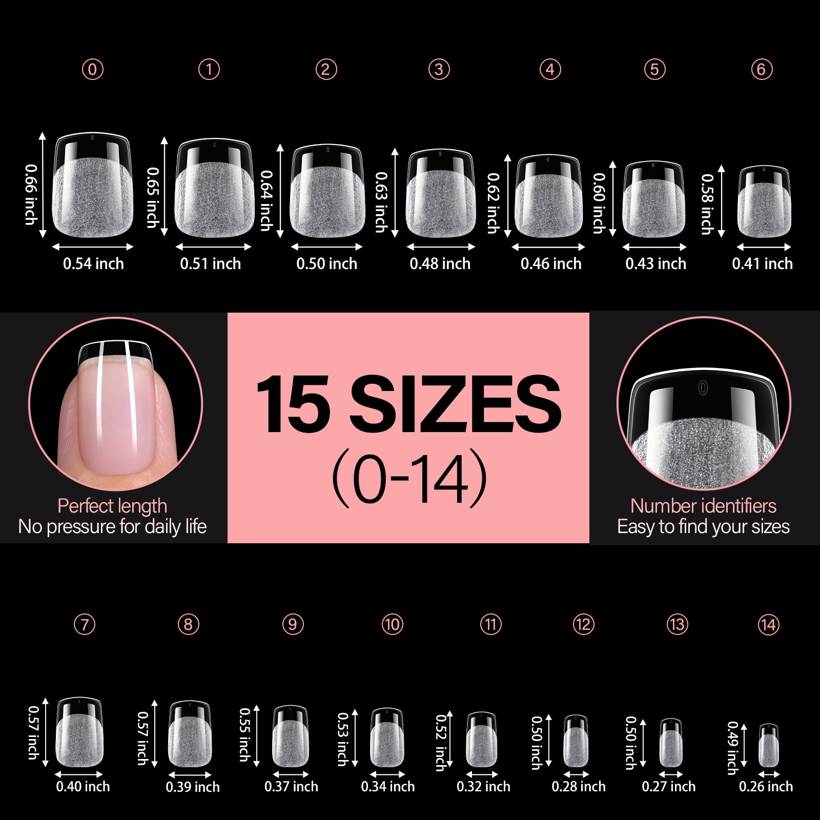 Half Matte False Nail Tips 