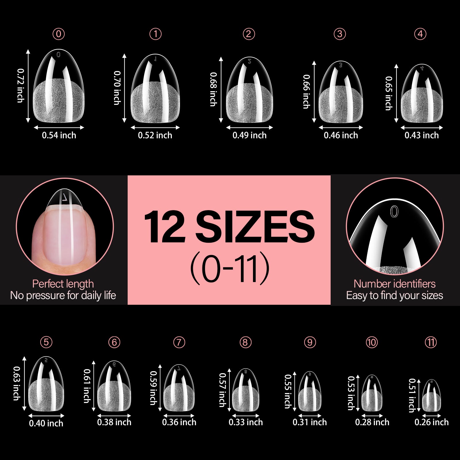 Half Matte False Nail Tips 