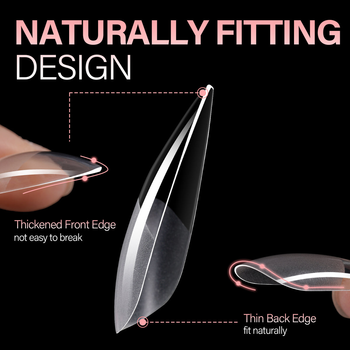 Full Cover Clear Nail Tips 