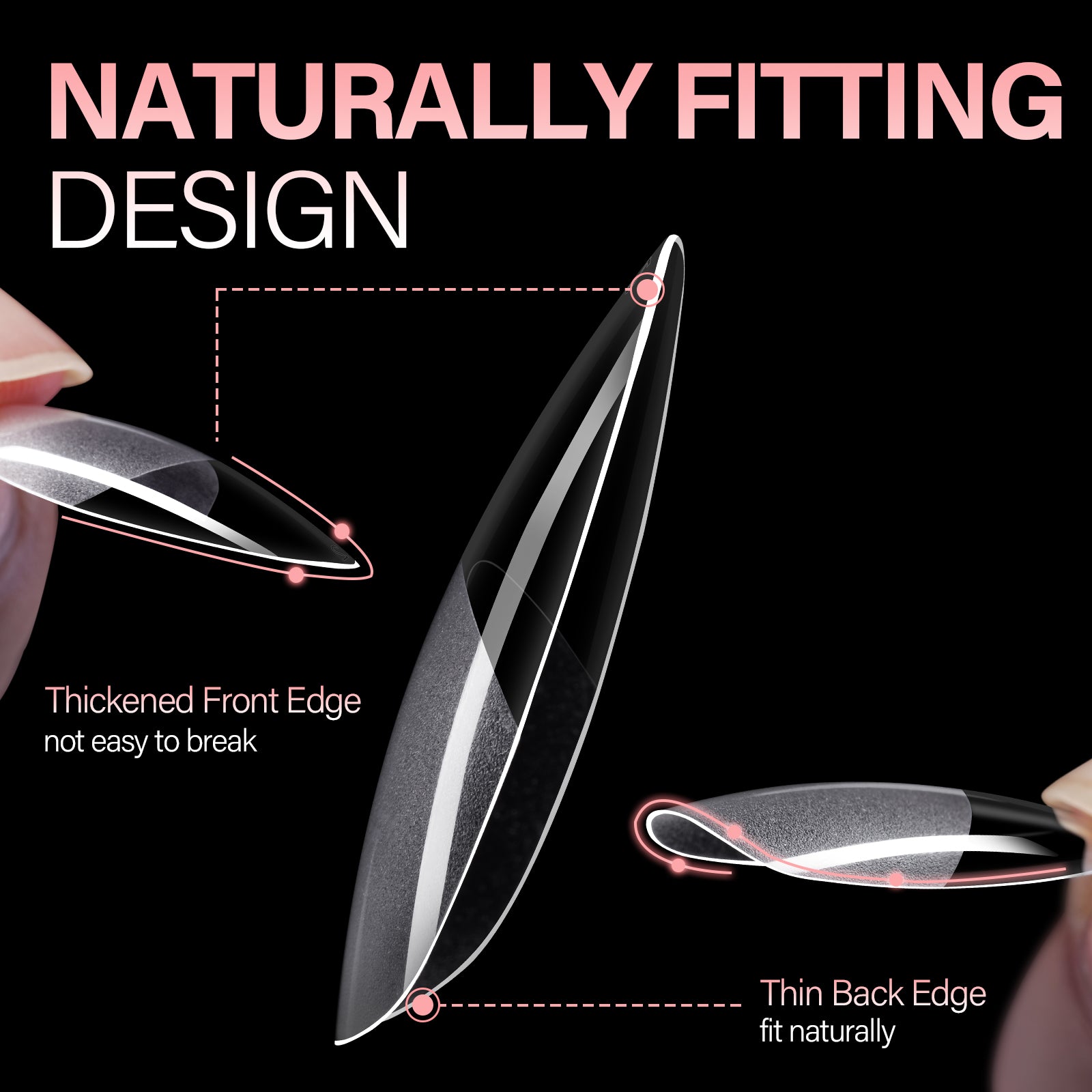 Full Cover Clear Nail Tips 