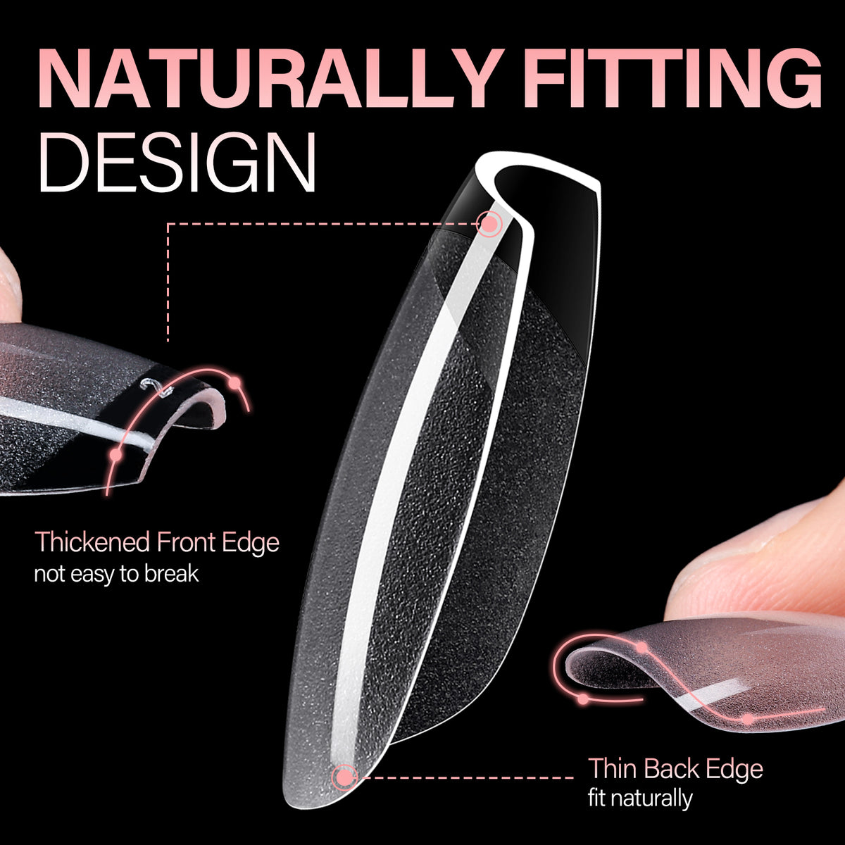 Full Cover Clear Nail Tips 