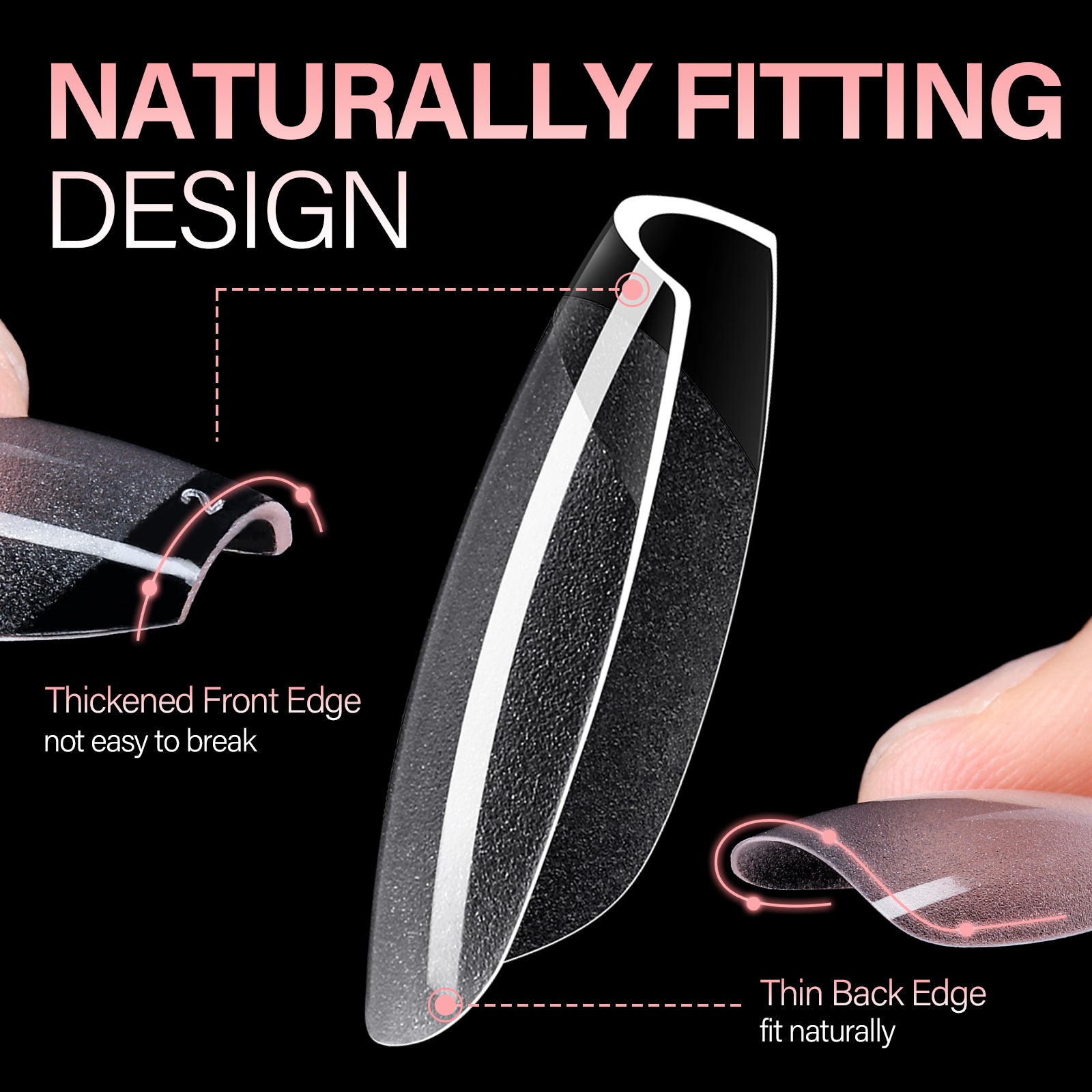 Full Cover Clear Nail Tips 