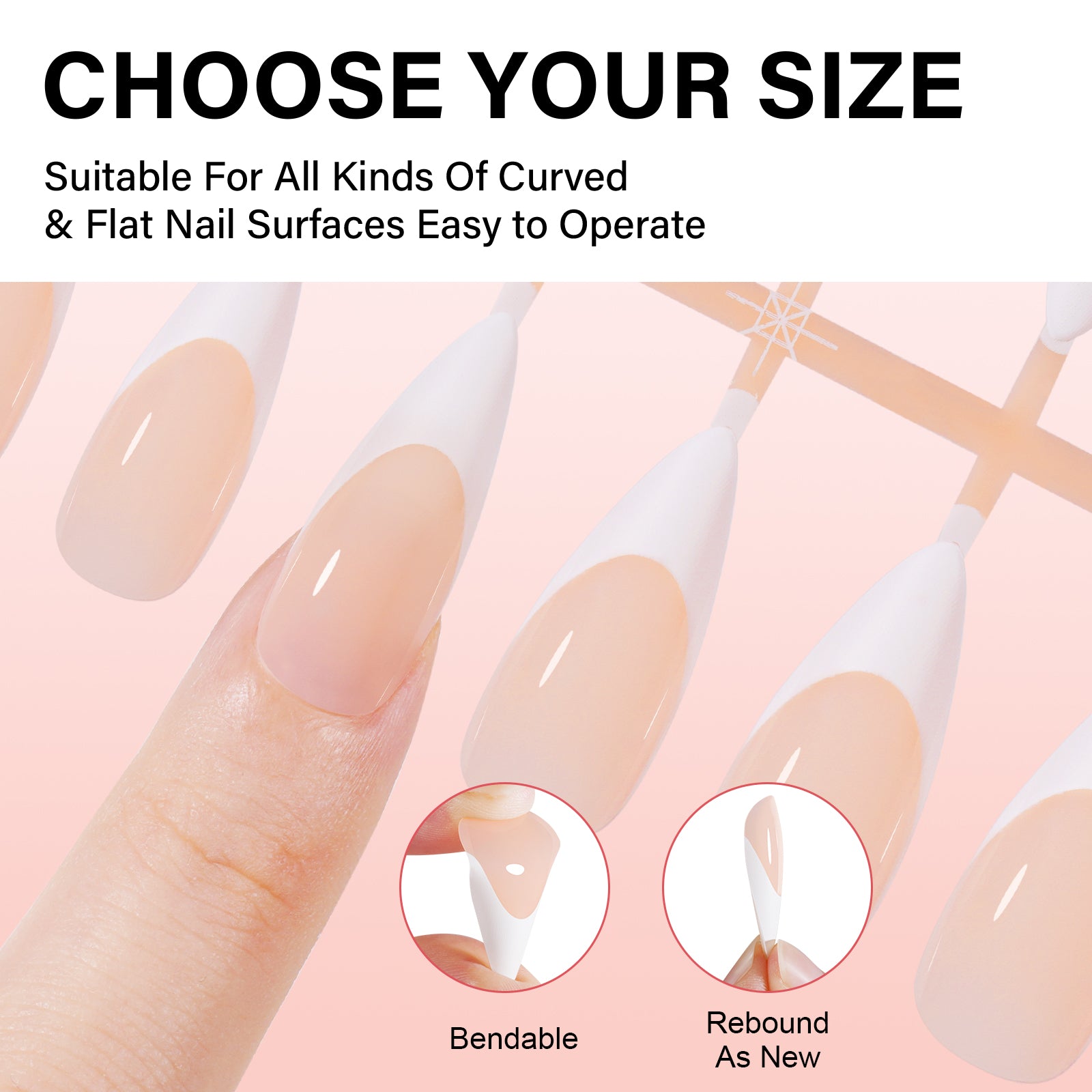 French Tip Press on Nails 