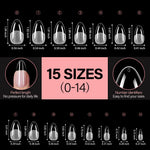 15 Sizes 120pcs Acrylic Nails Tip 