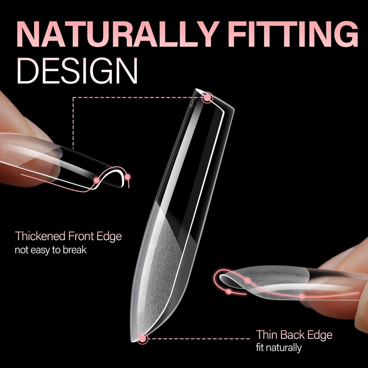 Full Cover Clear Nail Tips 