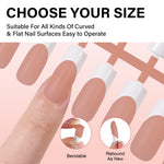 Medium Square French Tip Press on Nails 