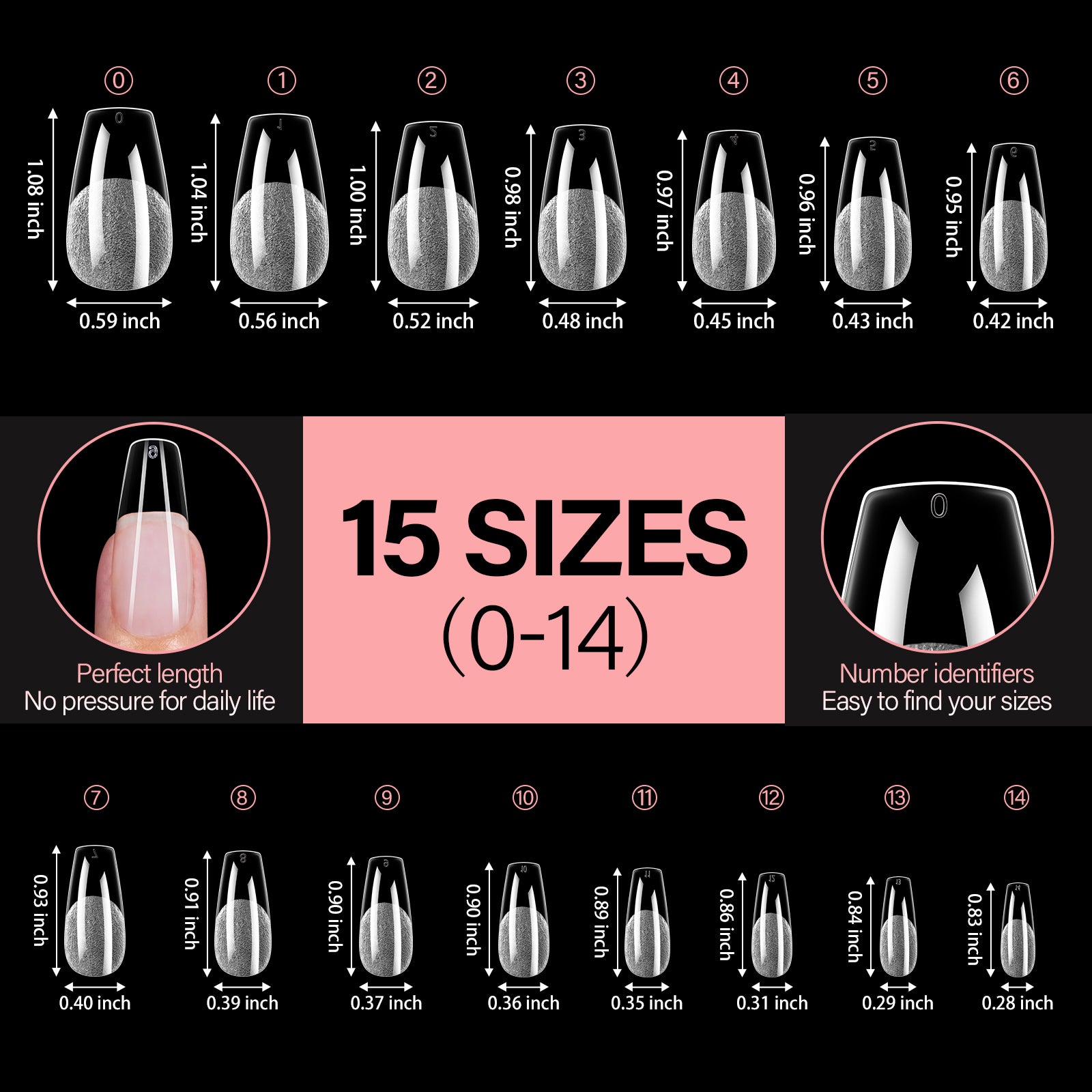 Half Matte False Nail Tips 
