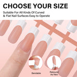 Medium Square French Tip Press on Nails 