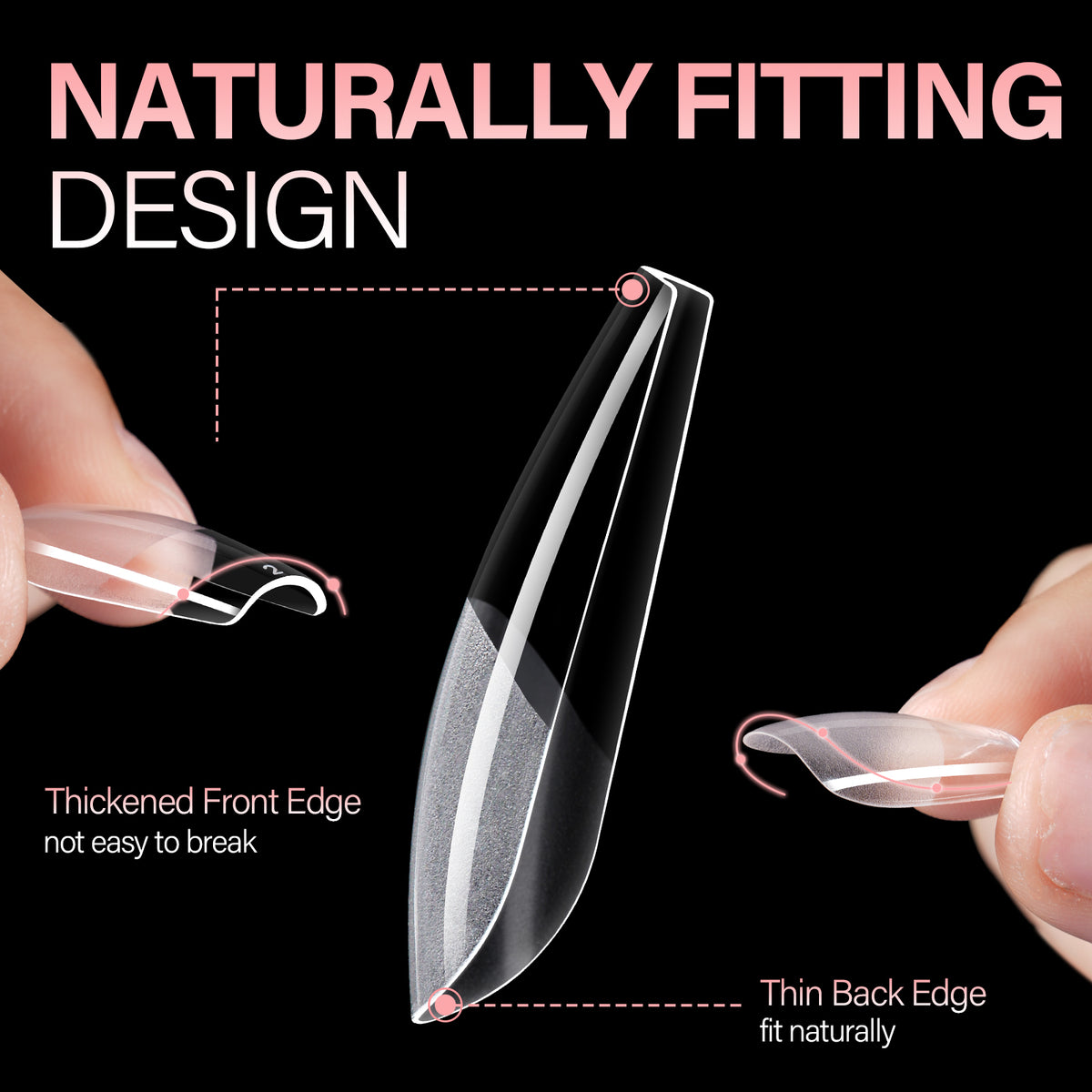 Full Cover Clear Nail Tips 