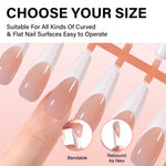 Long Coffin French Tip Press on Nails 