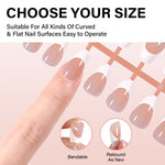 Extra Short Coffin French Tip Press on Nails 
