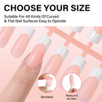 Medium Square French Tip Press on Nails 