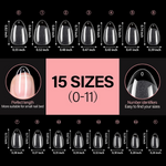 Full Cover Clear Nail Tips 